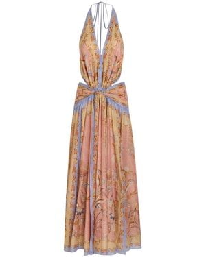 Zimmermann Printed Metallic Dress - Multicolor
