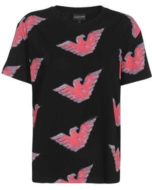 Emporio Armani Logo-Print T-Shirt - Black