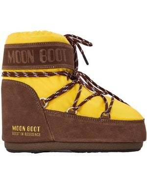 Moon Boot Retro Color-Blocked Snow Boots - Yellow