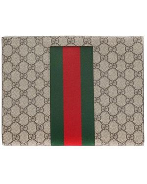 Gucci Logo Striped Web Clutch - Multicolour