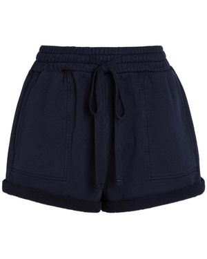 Citizens of Humanity Turn-Up Cotton Shorts - Blue