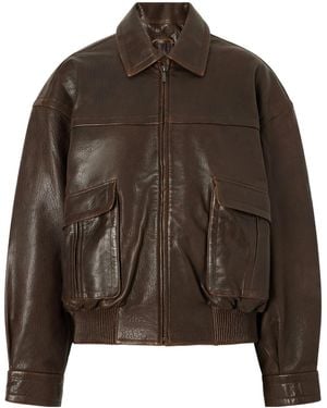 Christopher Esber Leather Jacket - Brown