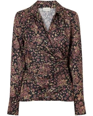 Dries Van Noten Floral-Jacquard Shirt - Brown
