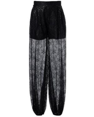 Nina Ricci Sequined Lace Balloon Pants - Black