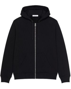 Givenchy Photographic Negative Print Fleece Zip Hoodie - Blue