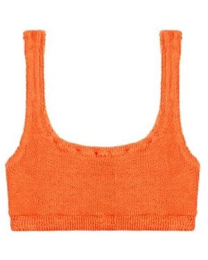 Reina Olga Ginny Knitted Bikini Top - Orange