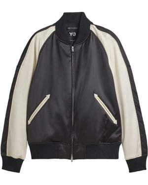 Y-3 Liquid Logo Satin Souvenir Jacket - Black