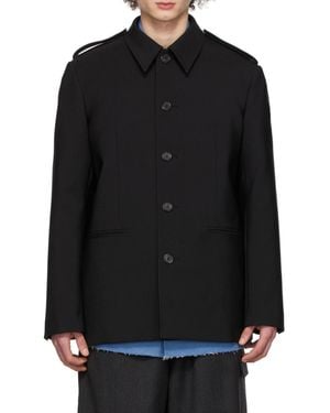 we11done Lapel Long-Sleeved Casual Jacket - Black