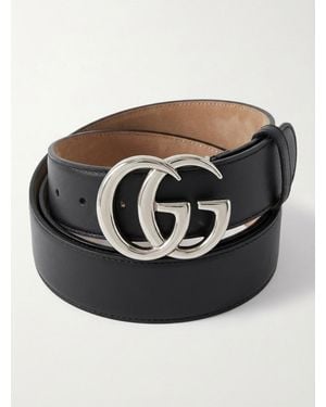 Gucci Flat Marmont Belt - Gray