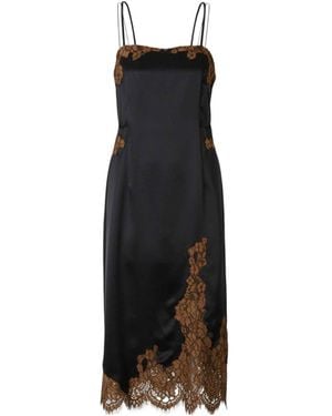 Dorothee Schumacher Shiny Statement Midi Lingerie Dress - Black