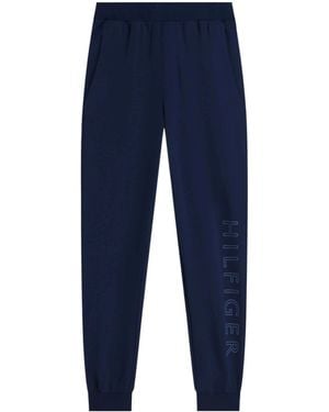Tommy Hilfiger Elastic-Waist Athletic Trousers - Blue