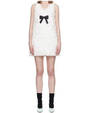 ShuShu/Tong Ruffle-Detail Bow-Embellished Dress - White