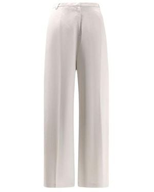 Alysi Wide-Leg Trousers - White