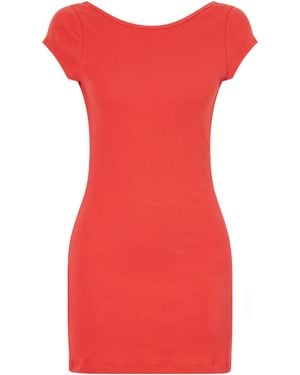Matteau Open-Back Cotton-Jersey Mini Dress - Red