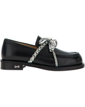 Mach & Mach Stud-Embellished Loafers - Black