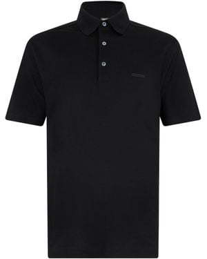 ZEGNA Short-Sleeved Polo Shirt - Black