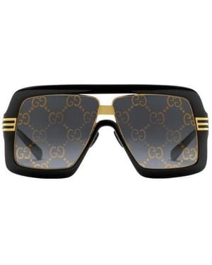 Gucci Gg-Lens Oversized-Frame Sunglasses - Black