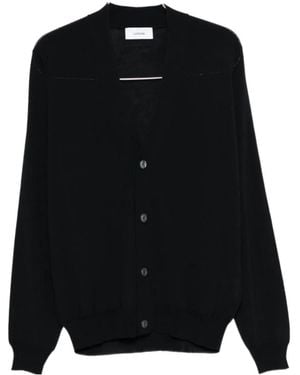 Lardini V-Neck Buttoned Cardigan - Black