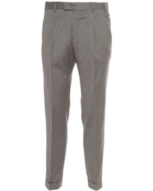 PT01 Pt Torino Pleat-Detailed Tapered-Leg Trousers - Grey