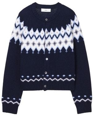 DUNST Long-Sleeved Crew-Neck Knit Top - Blue