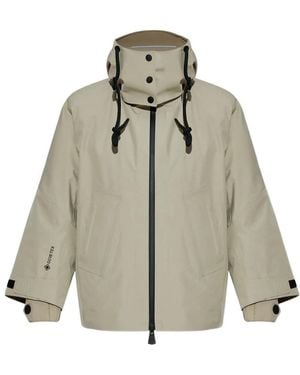 Moncler Grenoble Zip-Up High Neck Reversible Jacket - Natural