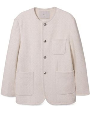 DUNST Crew Neck Pocket Jacket - Natural