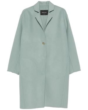 Fabiana Filippi Single-Breasted Coat - Blue