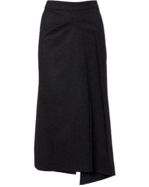 Victoria Beckham Pleated Midi Skirt - Black