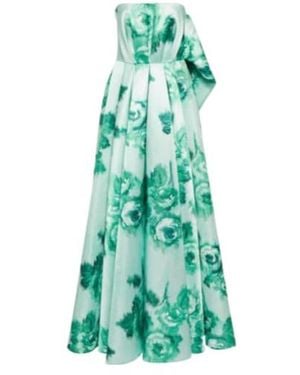 Emilia Wickstead Merope Strapless Floral Gown - Green