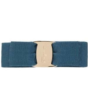 Ferragamo Logo Hairpin - Blue