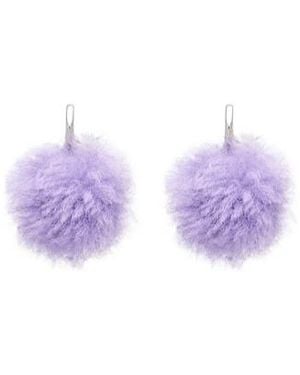 Marni Metal Earrings - Purple