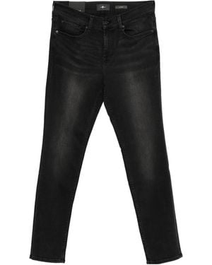 7 For All Mankind Slimmy Faded-Effect Jeans - Black