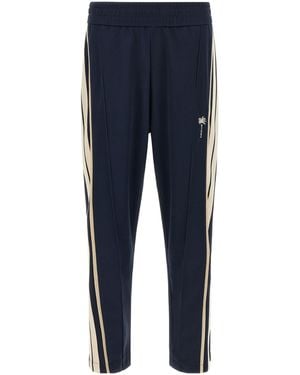 Palm Angels Palm Tree Side-Stripe Track Trousers - Blue