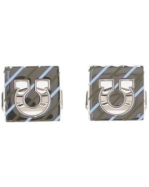Ferragamo Geometric Cufflinks - White