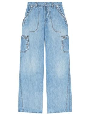 Ermanno Scervino Wide-Leg Cargo Jeans - Blue