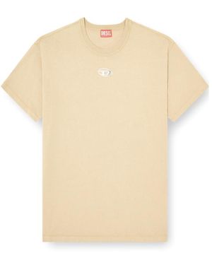 DIESEL T-Norm-Lod Oval D Logo T-Shirt - White