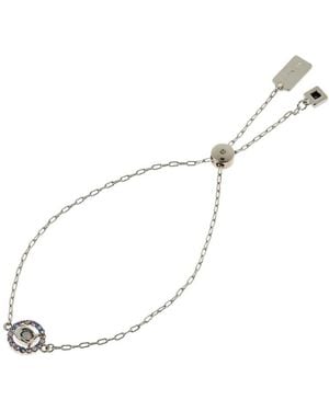 COACH Multi-Crystal Slider Bracelet - White