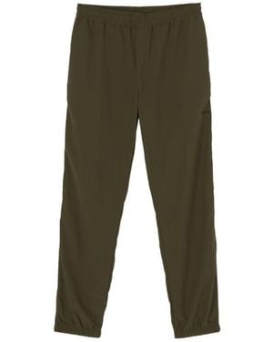 MSGM Logo-Embroidered Tapered Trousers - Green