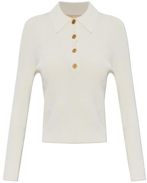 MICHAEL Michael Kors Long Sleeve Polo - White