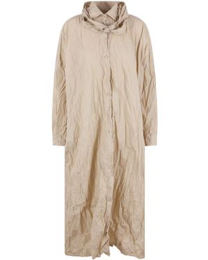 Daniela Gregis Crinkled-Finish Long-Line Shirt - Natural