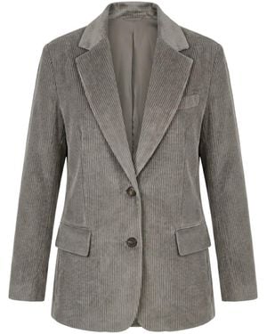 Brunello Cucinelli Long-Sleeved Suit Jacket - Grey