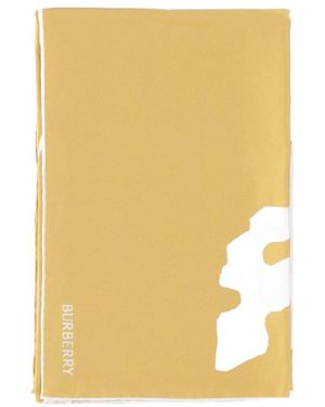 Burberry Logo Printed Square Scarf - Yellow