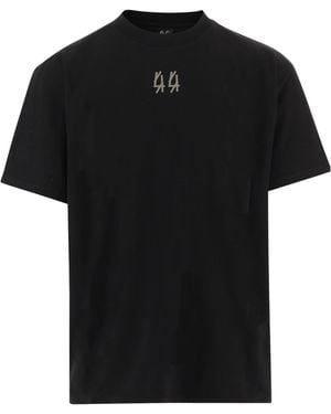 44 Label Group Logo Print T-Shirt - Black