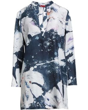 MAX&Co. Long Sleeve Stand Collar Top - Blue