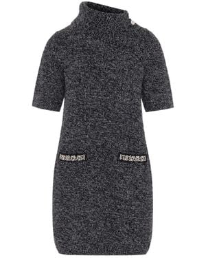 Liu Jo High Neck Knitted Dress - Black