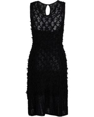 Chloé Sleeveless Color-Block Knit Dress - Black