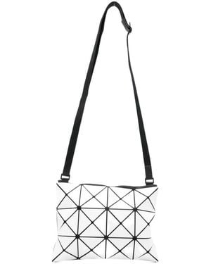 Issey Miyake Geometric-Print Shoulder Bag - White