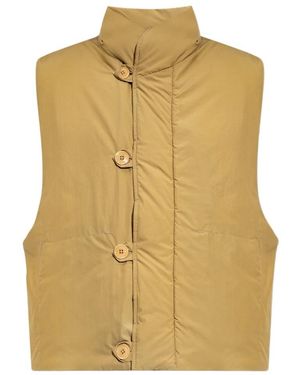 Lemaire Button-Front Padded Gilet - Metallic