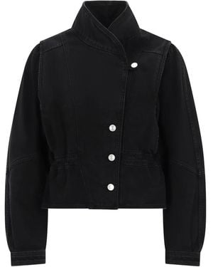 Isabel Marant Asymmetric Closure Long-Sleeved Jacket - Blue