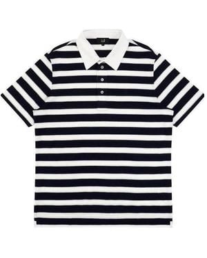 dunhill Logo Embroidered Polo Shirt - Blue